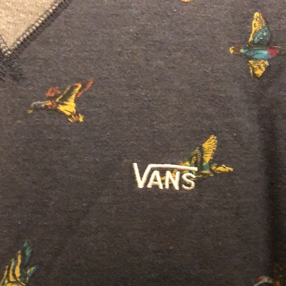 Vans crew neck sweatshirt navy with bird print - Picture 3 of 7